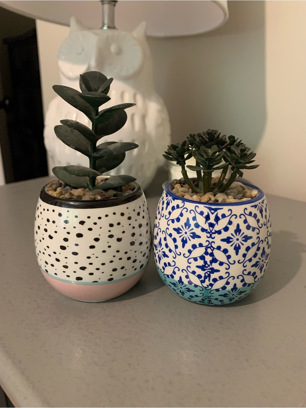PICK ANY 3 ITEMS FOR $10 - Two Wee Max Planters with Faux Succulents